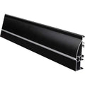 Aluminum floor skirting LED strip profile, F4 black, with opal cover, 100 × 30 mm