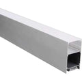 LED-Streifenprofil für Leuchten, weiß, mit weißer opaler Abdeckung, 50 × 88 mm
