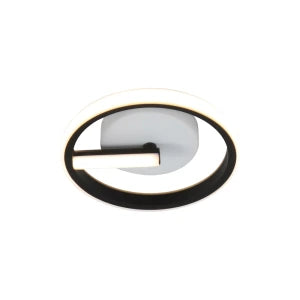 MODERNE runde LED-Deckenleuchte, schwarz, 7 W, 560 lm, 3000 K