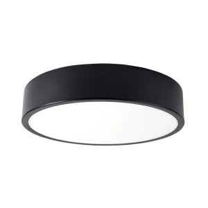 Modern-style round ceiling light, LED, 18 W, 1350 lm, 4500 K, natural white light – BLACK