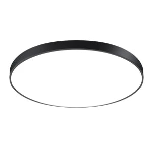 Modern-style round ceiling light, LED, 30 W, 2250 lm, 3000 K, warm white light – BLACK