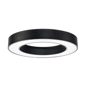 Modern round LED ceiling light, 64 W, 4800 lm, 3000 K, warm white light – BLACK