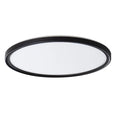KANLUX AZPO LED-Deckenleuchte rund, schwarz, 22 W, 2700 lm, CCT, IP55, 420 mm – Miledo 31517