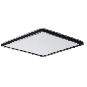 KANLUX AZPO LED-Deckenleuchte, quadratisch, schwarz, 17,5 W, 1800 lm, CCT, IP54, 300 x 300 mm – Miledo 31533
