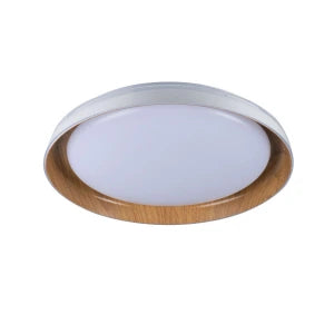 NIFU LED mennyezeti lámpa kerek fehér-barna 17.8W 1450lm 4000K Természetes fehér 430mm - KANLUX 37317