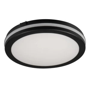 BENO ECO LED 40 W CCT dimmbare Außen-Deckenleuchte, 3000 K/4000 K/6500 K, IP65, schwarz – KANLUX 38387
