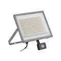 Kanlux ACETE 100W CCT SE GR LED-Fluter mit Bewegungsmelder IP65 3000K/4000K/6500K 8500–10800 lm – Grau