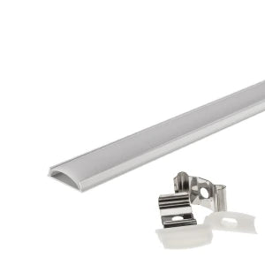 Biegsames Aluminium-LED-Profil-Set mit Endkappen, Klammern und Abdeckung – Optonica