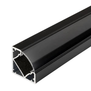 ALUMINIUMPROFIL FÜR LED-STRIP, SCHWARZES PROFIL/SCHWARZE ABDECKUNG, L=2 m