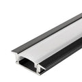 ALUMINUM PROFILE FOR LED STRIP, BLACK BODY/BLACK COVER, L=2 m – RECESSED