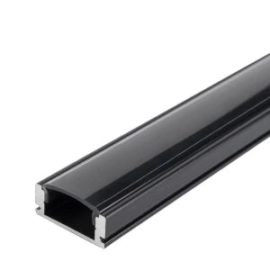 ALUMINIUMPROFIL FÜR LED-LEISTE, SCHWARZES PROFIL/SCHWARZE ABDECKUNG, L=2 m
