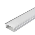 ALUMINUM PROFILE FOR LED STRIP, BUILT-IN, GRAY BODY/WHITE COVER, L=2 m, 23.5 × 10 × 21.5 mm