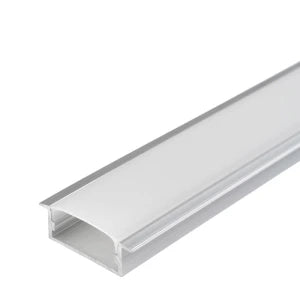 ALUMINUM PROFILE FOR LED STRIP, BUILT-IN, GRAY BODY/WHITE COVER, L=2 m, 23.5 × 10 × 21.5 mm