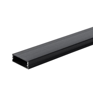 Aluminiumprofil für LED-Streifen, schwarzes Gehäuse/schwarze Abdeckung, L = 2 m, 30 × 10 mm