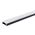 Aluminiumprofil für LED-Streifen, schwarzes Gehäuse/weiße Abdeckung, L = 2 m, 30 × 10 mm