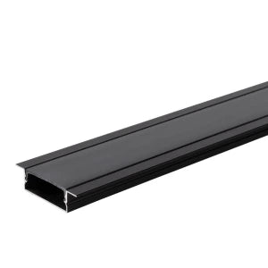ALUMINIUM PROFILE FOR LED STRIP BLACK BODY/BLACK COVER L=2m 41x10mm