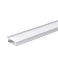 ALUMINUM PROFILE FOR LED STRIP, SILVER BODY/WHITE COVER, L=2 m, 41 × 10 mm