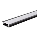ALUMINUM PROFILE FOR LED STRIP, BLACK BODY/WHITE COVER, L=2 m, 41 × 10 mm
