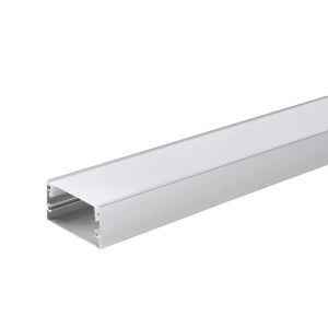 ALUMINIUM PROFILE FOR LED STRIP SILVER BODY/WHITE COVER L=2m 40x20mm