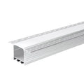 Aluminiumprofil für LED-Streifen, silbernes Gehäuse/weiße Abdeckung, L = 2 m, 71,5 × 35 mm