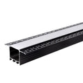 Aluminiumprofil für LED-Streifen, schwarzes Gehäuse/weiße Abdeckung, L = 2 m, 71,5 × 35 mm