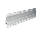 Aluminium-Einbauprofil für indirekte LED-Streifen in Gipskarton, silberfarben, mit weißer opaler Abdeckung