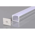 ALUMINUM PROFILE FOR LED STRIP, SILVER BODY/WHITE COVER, L=2 m, 19 × 13 mm