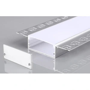ALUMINIUMPROFIL FÜR LED-STRIP, SILBERNES GEHÄUSE/WEISSE ABDECKUNG, L=2 m, 50 × 20 mm