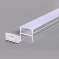 ALUMINIUMPROFIL FÜR LED-LEISTE, GRAUES GEHÄUSE/WEISSE ABDECKUNG, L=2 m, 23,5 × 10 × 21,5 mm