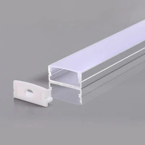 ALUMINIUMPROFIL FÜR LED-LEISTE, GRAUES GEHÄUSE/WEISSE ABDECKUNG, L=2 m, 23,5 × 10 × 21,5 mm