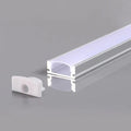 ALUMINIUMPROFIL FÜR LED-LEISTE, WEISSES GEHÄUSE/WEISSE ABDECKUNG, L=2 m, 17,4 × 7 × 12,4 mm