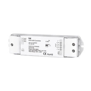 4 csatornás RGB, RGBW LED szalag vezérlő V4, 4x5A, 12-36VDC