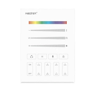 Miboxer SPI-LED-Wandfernbedienung für Lauflichter, 2,4 GHz, 8 Kanäle, Weiß