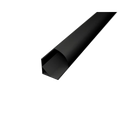 Aluminium-Eck-LED-Profil LP202B, schwarz eloxiert, mit schwarzer Abdeckung