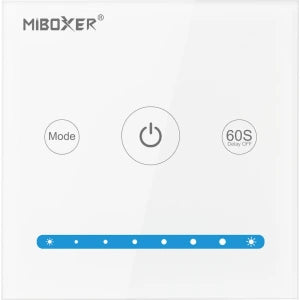 Miboxer kabelgebundenes Wandbedienpanel zur Helligkeitsregelung einfarbiger LED-Streifen