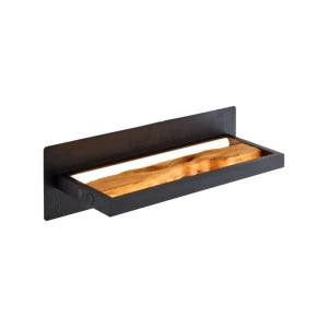 CHAUMONT Wall and Ceiling Light LED 9.5W/950lm/3000K, black metal/wood brilliant light fixture