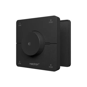 Miboxer LED-Wanddimmer, 4-Zonen-RF-Dimmer für CCT- und einfarbige LED-Streifen – Schwarz