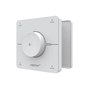 MiBoxer LED-Wanddimmer, 4-Zonen-RF-Dimmer für CCT- und einfarbige LED-Streifen – Weiß