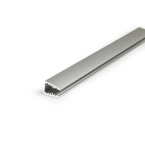 Aluminium-LED-Profil, eloxiert, für 6-mm-Glas mit Kantenbeleuchtung