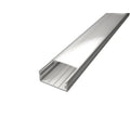Aluminum LED profile SURFACE 3, white anodized, with opal cover