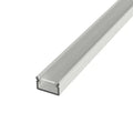Aufputz-Aluminiumprofil für LED-Streifen SF31W-T, weiß eloxiert, mit transparenter Abdeckung, 12 × 7 mm – HUGOLED