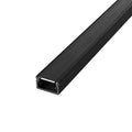 Aufputz-Aluminiumprofil für LED-Streifen SF31B-T, schwarz eloxiert, mit transparenter Abdeckung, 12 × 7 mm – HUGOLED