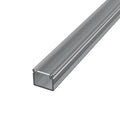Surface-mounted aluminum LED strip profile SF32S-T, silver anodized, with a transparent cover, 12 × 10 mm – HUGOLED
