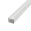 Surface-mounted aluminum LED strip profile SF32W-O, white anodized, with an opal cover, 12 × 10 mm – HUGOLED