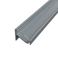 Eck-Aluminiumprofil für LED-Streifen C6GR-T, anthrazit eloxiert, 16,6 × 13 mm, für 30–60 Grad, mit transparenter Abdeckung – HUGOLED