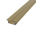 Süllyesztett alumínium LED szalag profil 17x6mm R1CH-T pezsgő arany eloxált, átlátszó búrával - HUGOLED