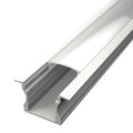 Süllyeszett Aluminium LED profil RC2 ezüst színű eloxált opál fedővel