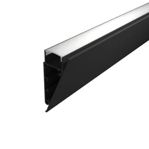 Oldalfali díszléc LED szalag profil alumínium bronz eloxált opál búrával W403BR-O - HUGOLED