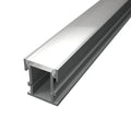 Burkolati F5 LED szalag profil ezüst eloxált opál lépésálló fedővel (21.8x25.8mm)