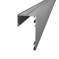 LED Strip Profile for In Front of a Curtain Track – Silver Anodized Aluminum